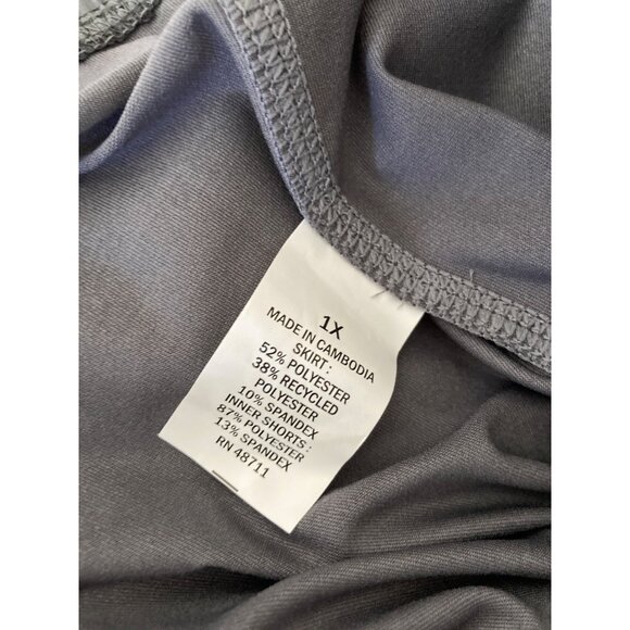 MTA Sport Woman's Grey two pocket Skirt built in Shorts Athletic Size 1X - Picture 7 of 8